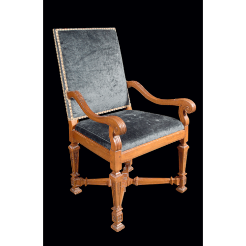 A LOUIS XIV PAIR OF WALNUT FAUTEUILS